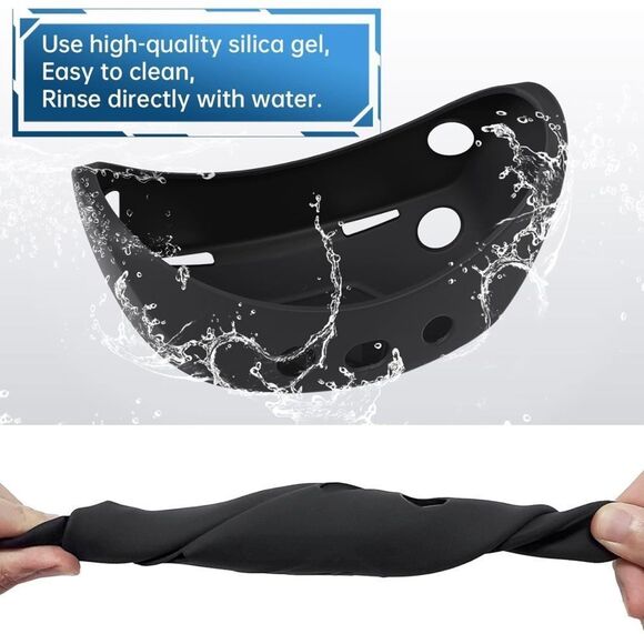 PS VR2 Face Cover W Shell Protective Face Cushion, Thumb Grips, & Cable Strap - Picture 2 of 9